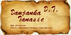 Damjanka Tanasić vizit kartica